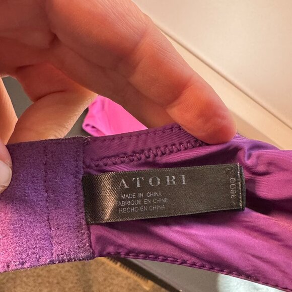 Natori 38DD Underwire Bra Deep Purple Lace Molded Cups Support & Comfort Fit - Picture 3 of 3